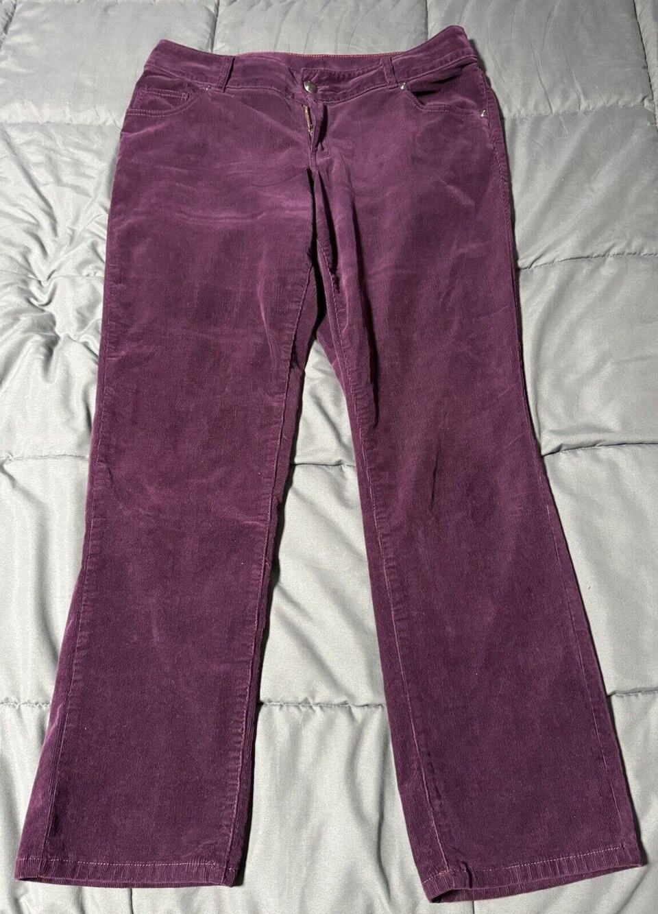 Lane Bryant Purple Corduroy Pants size 14
